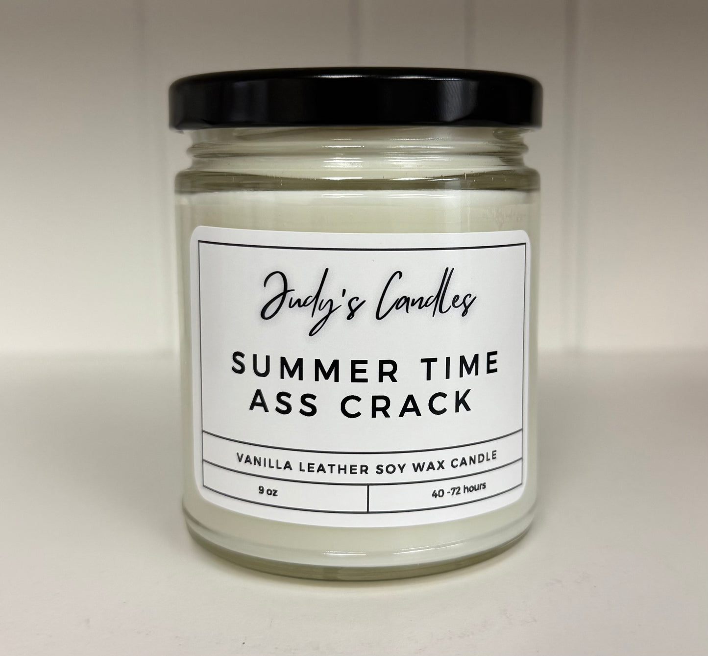 Summer Time Ass Crack - Vanilla Leather Candle : PRE-ORDER